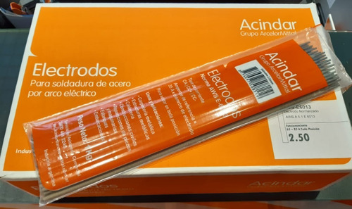 Imagen 4 de 7 de Acindar Electrodos 3.25 Mm Punta Azul 6013 (bolsas De 1 Kg)