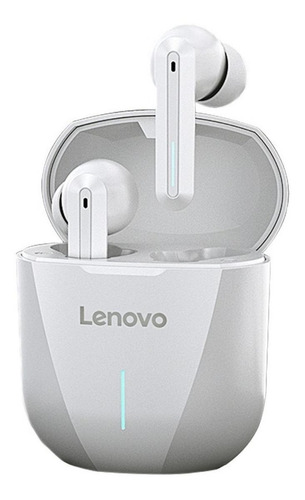 Imagen 1 de 1 de Audífonos in-ear gamer inalámbricos Lenovo XG01 blanco con luz LED