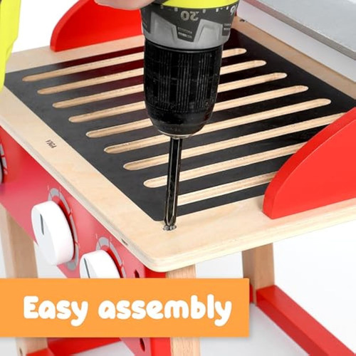 Set De Juego Spark & Wow Grill, Juguete De Madera Para Cocin