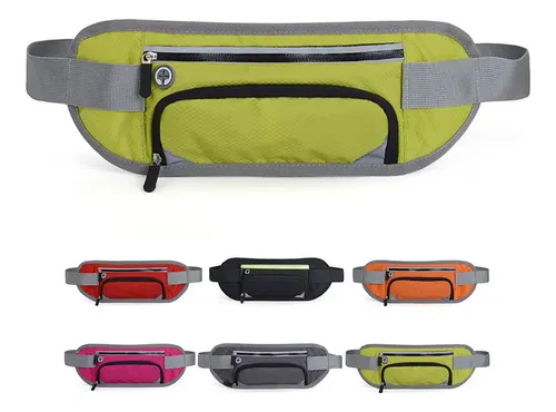 Pochete Esportiva para Corrida Academia e Treino Porta Garrafa, Ajustável Resistente à Água Saída para Fone e Segurança Noturna Marca Lorben
