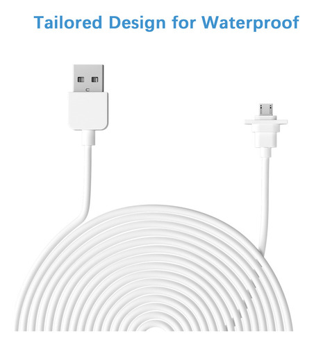 Cable De Carga Exterior De 9 M/29,5 Pies Compatible Con Eufy