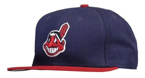 Boné New Era Mlb Cleveland Indians 5950 Marinho