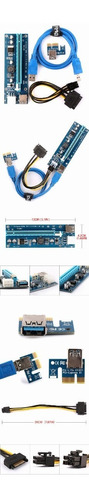 Cabo Riser Bitcoin Ver006c Pci 16x Mini Pci-e 60cm Usb U34 