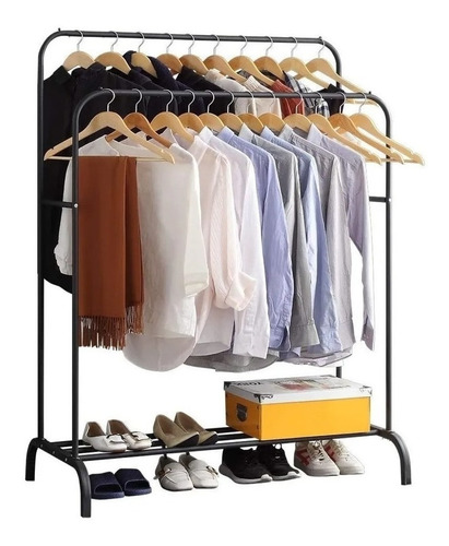 Perchero Metálico Doble Closet Organizador Hogar