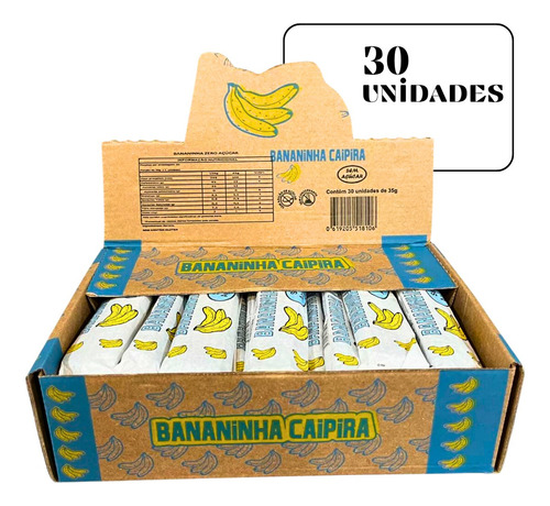 Doce de doce bananada zero açucar bananinha sem açucar Zero sem TACC em caixa display 1050 g 30 un