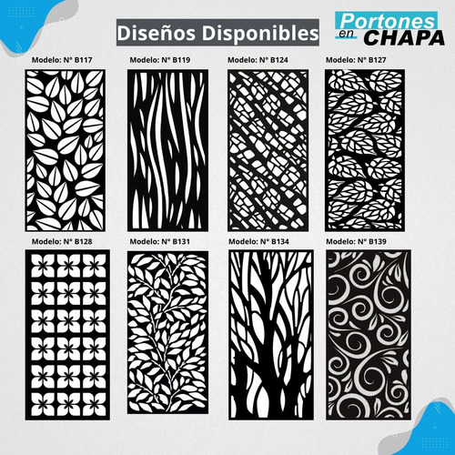 Barandas Terrazas Y Balcones Chapa Decorada 2.00m X 1.00m Gris Oscuro