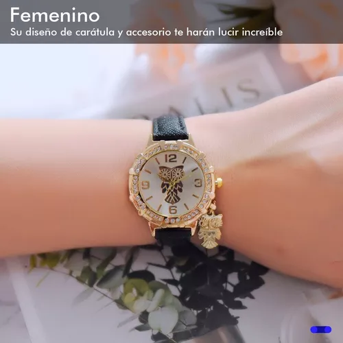 Reloj Pulsera Femenina de Cuarzo Colgante de Buho para Mujeres y Chicas a  la Moda – 24Joyas tienda de compra de relojes y joyas