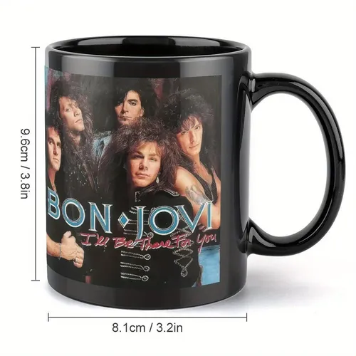 Mug With Bon Jovi Band Graphic - Dishwasher Safe Reusable