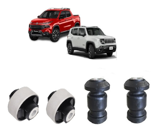 Kit 04 Buchas Do Braço Fiat Toro 4x4 2016 A 2020