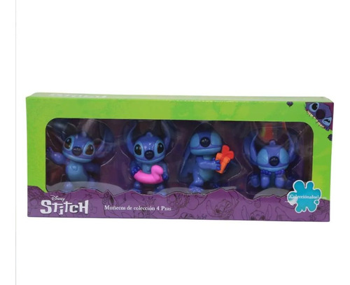 4 Figuras De Colección Stitch Diferentes Formas.