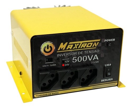 Inversor Nacional Maxtron 500va 12v Ou 24v  110/220 Bivolt