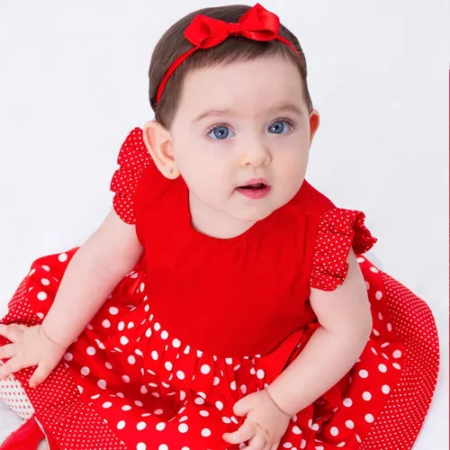 Vestido Bebe Menina Ursinhos Natal Com Laço - Dg Baby Kids - Vestido para  Bebês - Magazine Luiza