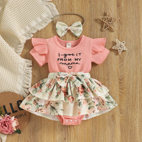 Vestido S Para Niñas Pequeñas, Bonito Estampado De Flores, V