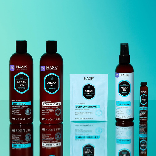Conjunto De Shampoo Reparador + Condicionador Hask Argan Oil