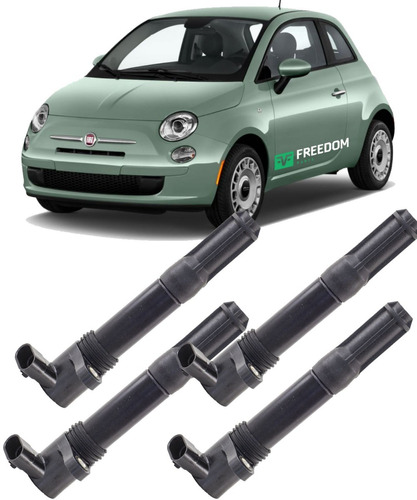 Kit 4 Bobina De Ignição Fiat 500 1.4 2008 A 2019 - 46777288