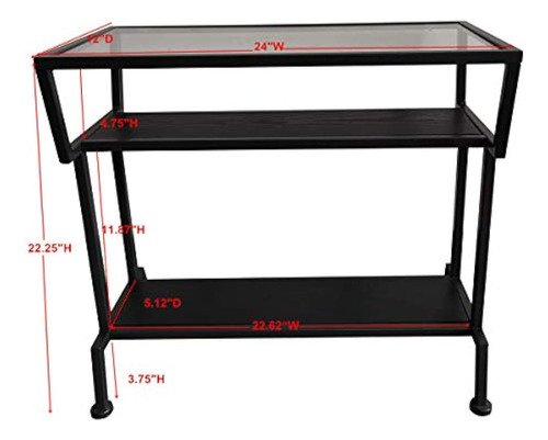 Kings Brand Furniture - Mesa Auxiliar Dosamantes Con Estante