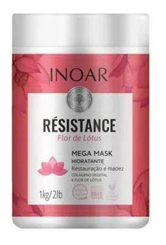 Inoar Résistance Flor De Lótus - Máscara Capilar 1000g