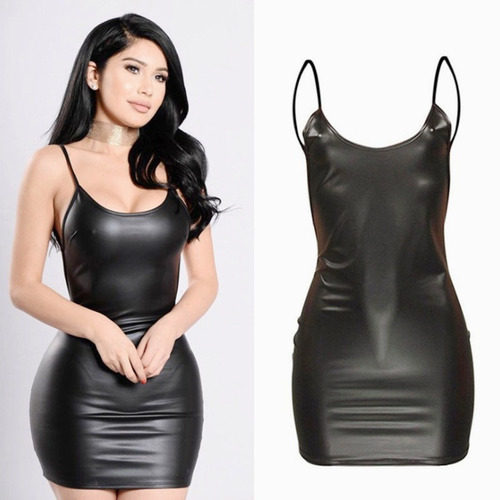 Lenceria Vestido Sensual De Latex Tipo Cuero