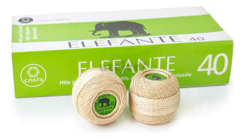 Imagen 3 de 10 de Hilo Algodon Crochet Elefante Tit 40 X 10 Ovillos De 20 Grs
