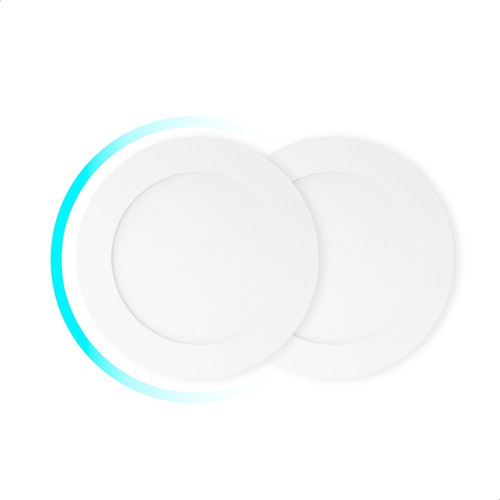 Panel Led Icon Downlight Slim 12w Luz Fría Pack De 2 Piezas Estructura Blanco