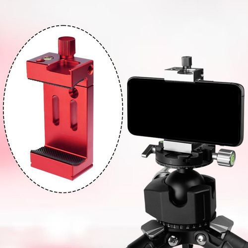 Suporte De Telefone Para Tripé, Braçadeira Vermelho