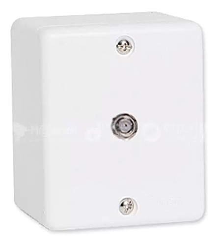 Conj Conector Antena Tv Sobrepor Box Ilumi Cor Branco