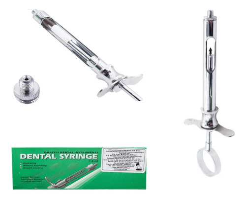 Jeringa Carpul Anestesia Dentista Acero Inoxidable 1.8ml