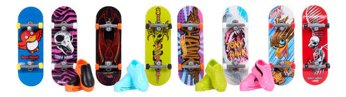 Hot Wheels Skate Paquete De 8 Fingerboards Con Tenis Color Multicolor