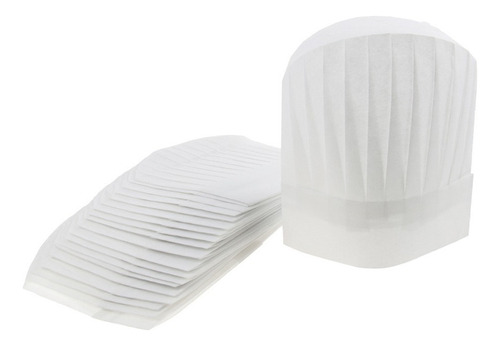 Paquete De 20 Piezas Desechables De Sombrero De Chef, Gorro