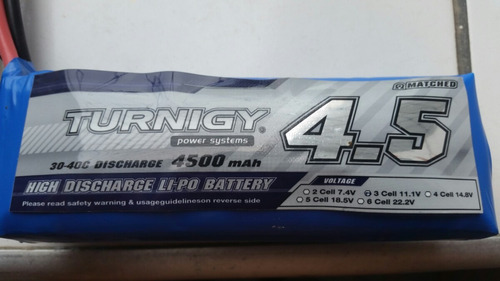 Bateria Turnigy 4500mah 3s 30c Lipo Pack (usada)