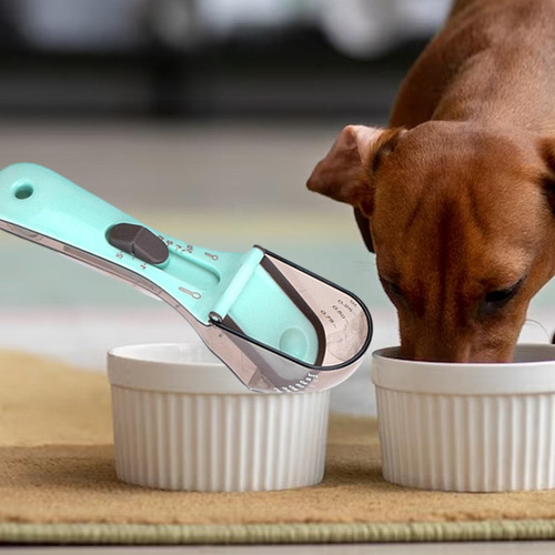 Recogedor De Comida Para Perros Y Gatos, Taza Medidora Para