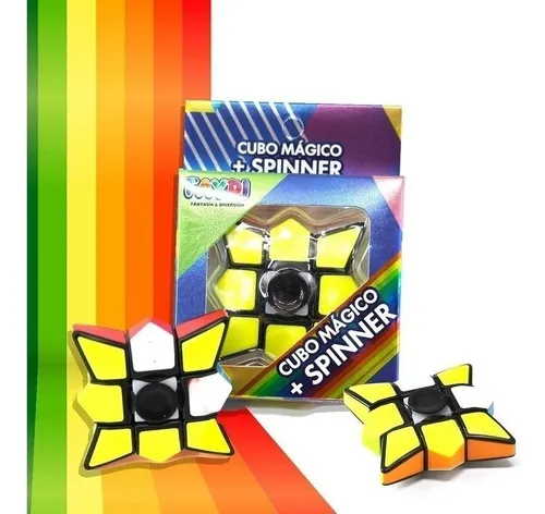 Spinner Cubo Magico 3 X 3 Magic Cube 2 En 1 Forma Estrella