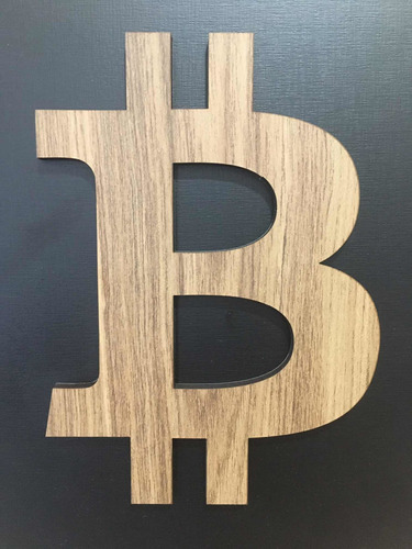 Placa Bitcoin Cripto Feita Com Mdf Bilaminado De 6mm