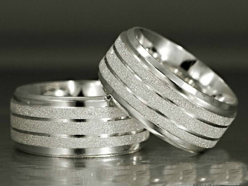 Alianças De Prata Diamantada 8mm