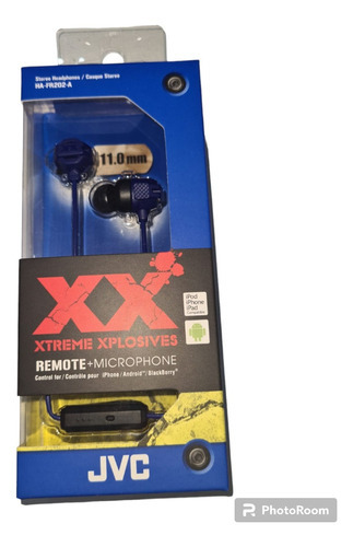 Auriculares Jvc Xtreme Xplosives In Ear Con Micrófono Color Azul