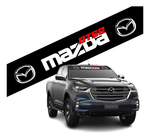 Sticker Parabrisas Sombrilla Adhesiva Tapasol Mazda Bt50 