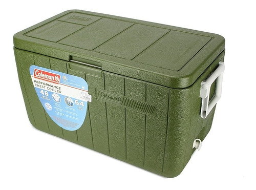 Caixa Térmica Cooler Coleman 48qt 45,4 Litros Verde Militar 