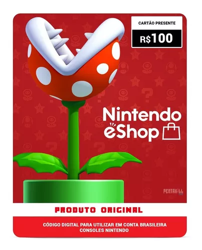 Gift Card Nintendo: 100 Reais - Cartão Presente Digital