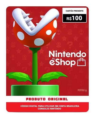 R$100 Nintendo eShop - Cartão Presente