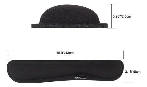 Soporte Reposamunecas Para Teclado En Escritorio | Negro