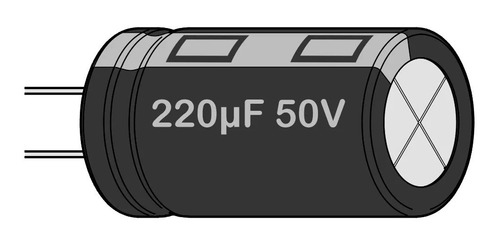 1pz Capacitor Electrolitico 220uf A 50v