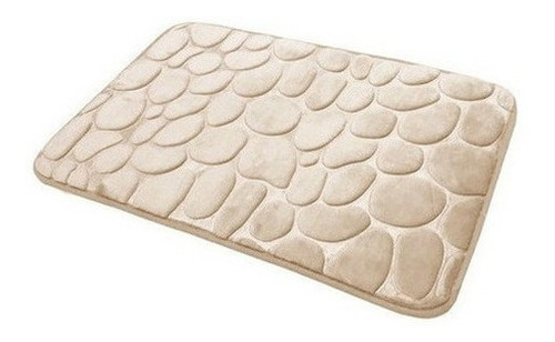 Alfombra Baño Rocas Beige Felpudo Ducha Decoracion 82037