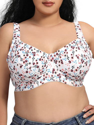 Sujetador Brassiere Para Mujer, Talla Grande, Con Aros, Copa