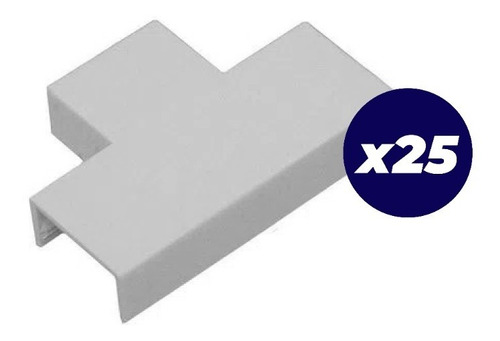 Pack X25 Curva T Plana Accesorio Cablecanal 18x21 Mm Pr6071