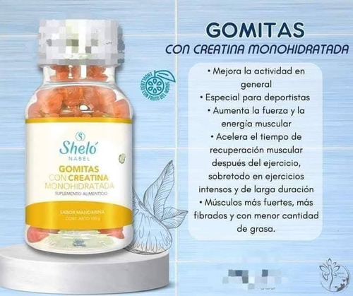 2 Gomitas Con Creatina Monohidratada/ Rendimiento + Regalo