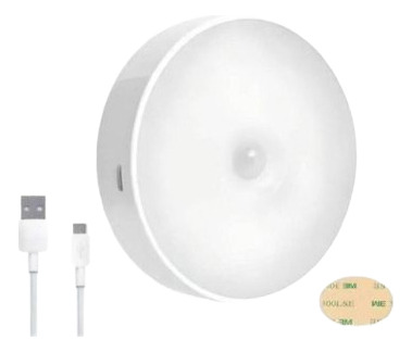 Pack De 4 Foco Lámpara Led Con Sensor De Movimiento Recargab