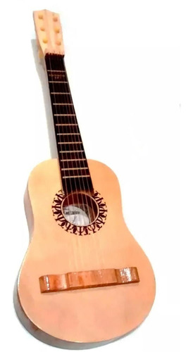 Imagen 1 de 9 de Guitarra Criolla De Madera Juguete Niños 50cm 6 Cuerdas
