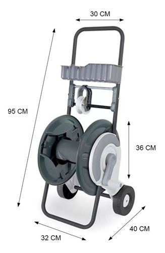 Carro Enrollador De Manguera Rehau 1/2 Pulgada X 60 M