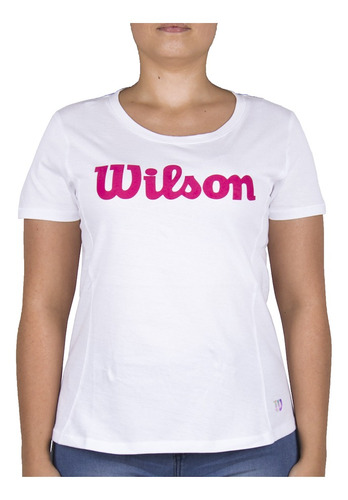 Remera Deportiva Mujer Wilson Xcv Estampada Cuello Redondo