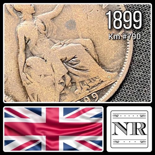 Inglaterra - 1 Penny - Año 1899 - Km #790 - Victoria